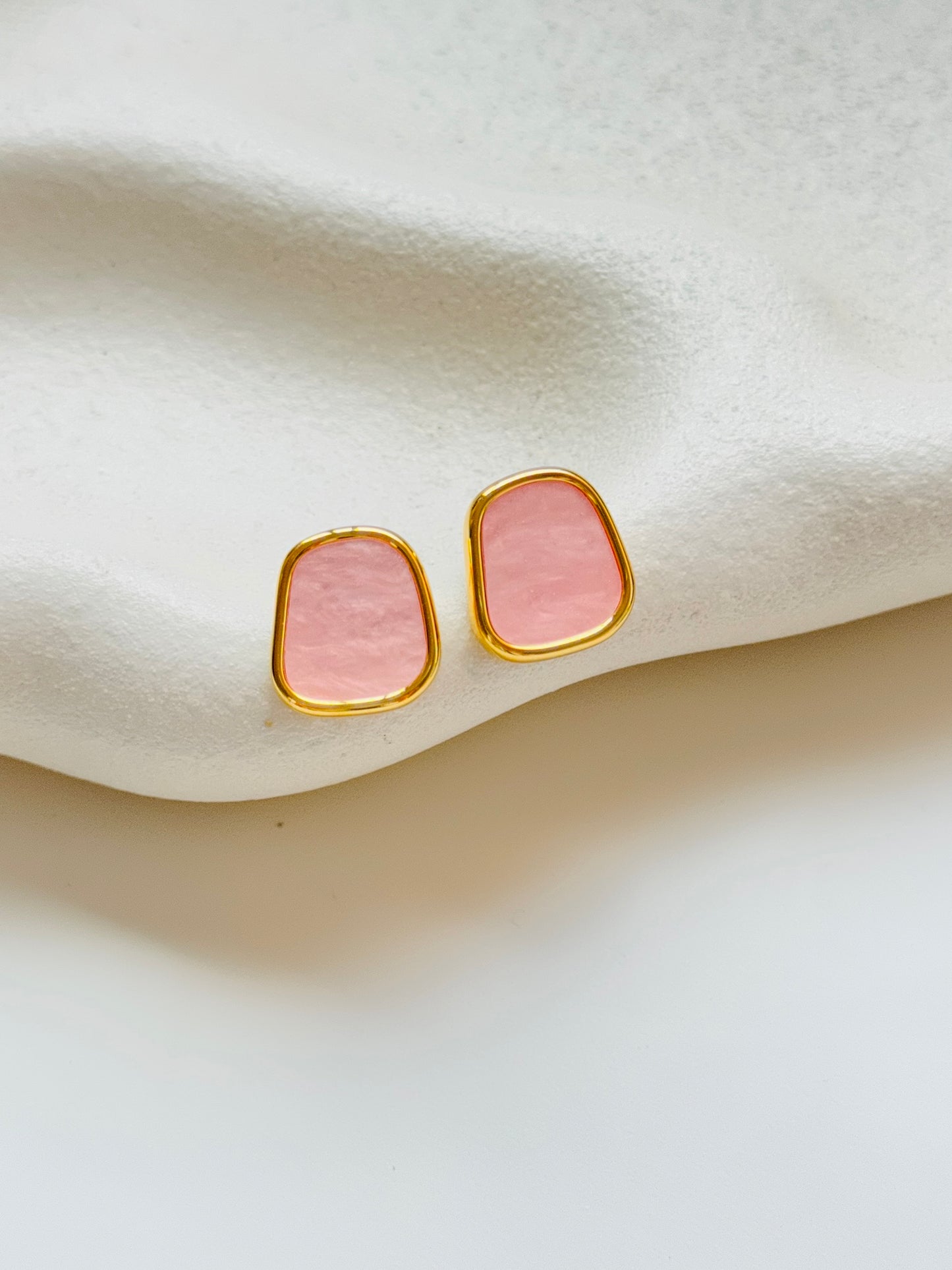 Square Pink Earrings