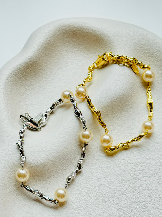 Chain Pearl Bracelet