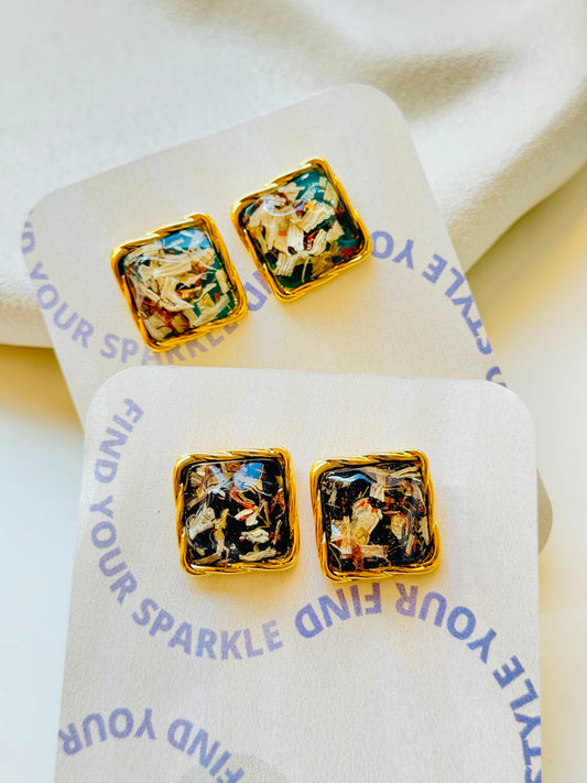 Square Vintage Earrings