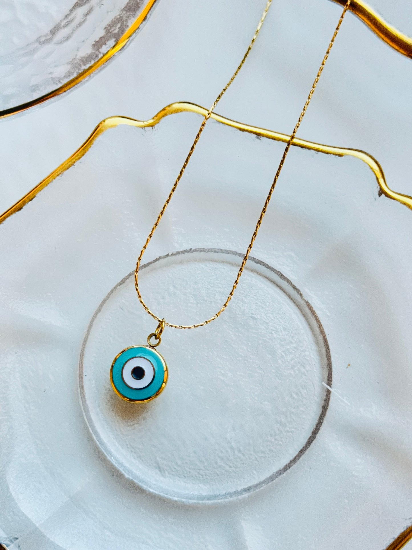 Evil Eye Greek Charm Necklace